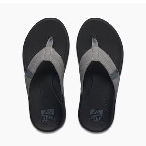 Reef Gray and Black Flip-Flops Minimalist Design